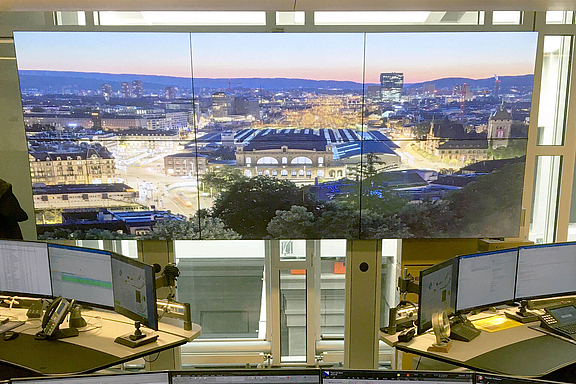 Security Control Room SBB Main Station in Zurich 