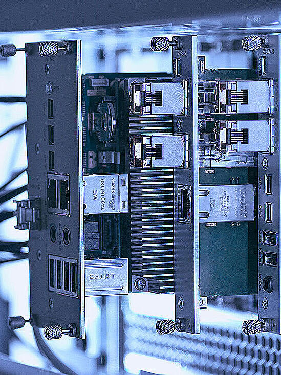 WEYTEC KVM products in a rack system