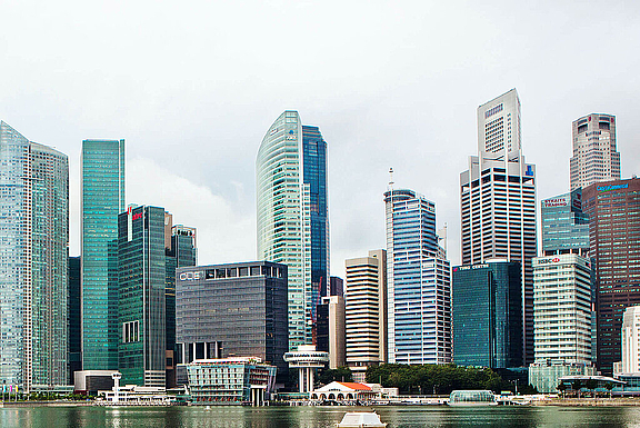 Skyline von Singapur bei Tag